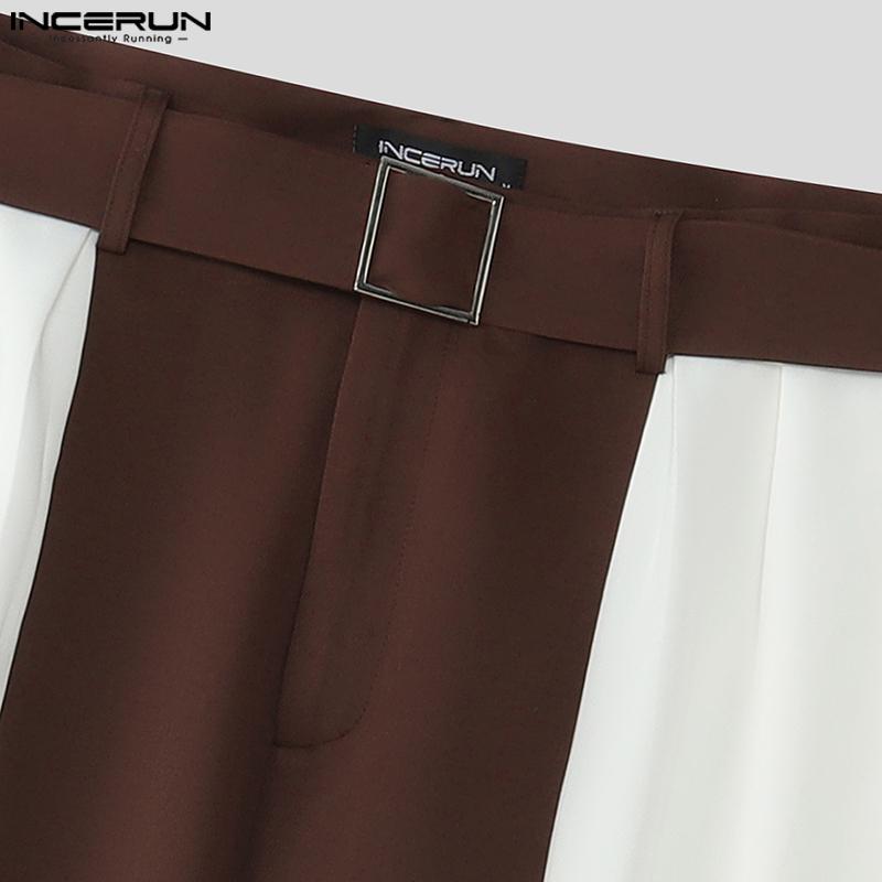 INCERUN 2 шт. Мужской жилет без рукавов с лоскутным шитьем и комплекты нарядов с длинными брюками