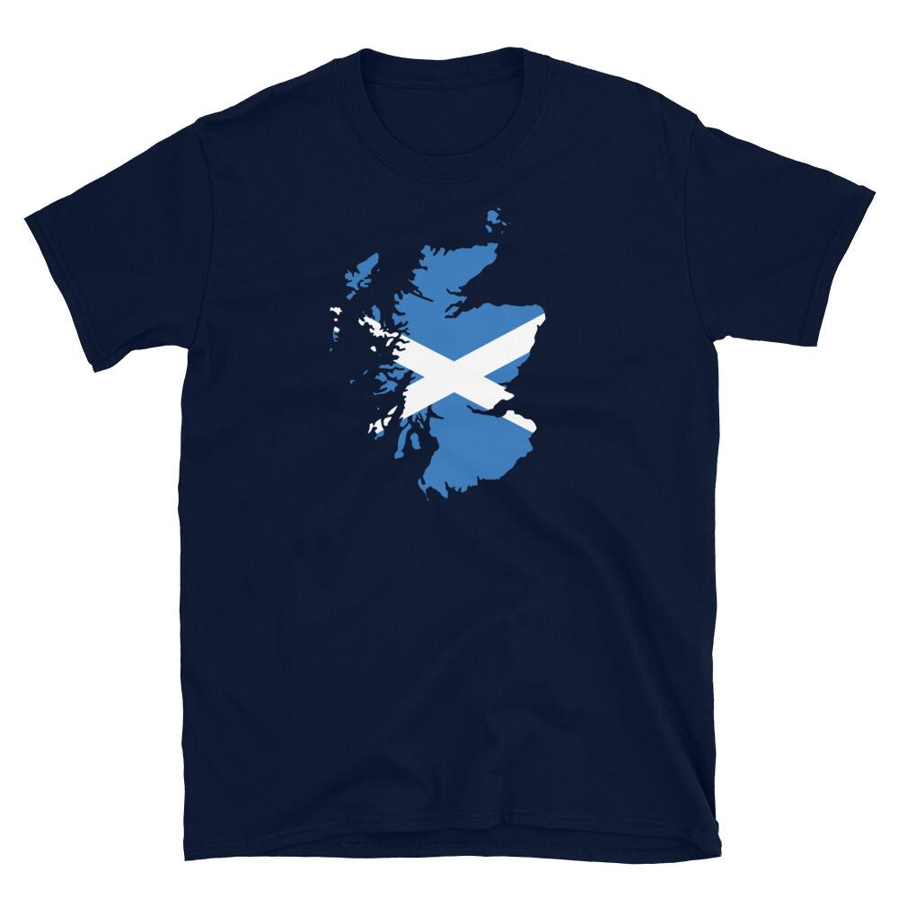 Scotland Flag Map Tartan Day Highland Gaelic Short-Sleeve Unisex T-Shirt Unisex T-Shirt