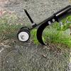 Heavy-duty Metal Garden Weeding Roller - Adjustable Handle and Rotating Wheels, Designed for Efficient Weeding In Courtyards