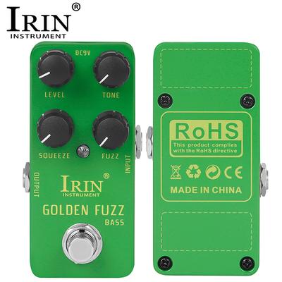 IRIN RS-20 Золотой FUZZ Педаль для бас-гитары Глубокий/Шумящий Фузз Эффект-педаль для бас-гитары True Bypass Аксессуары для гитары