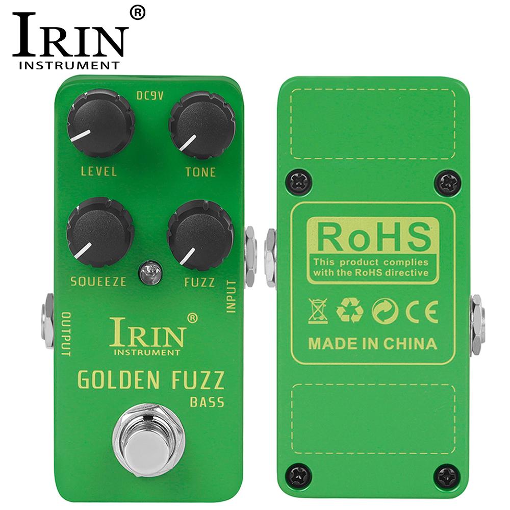 IRIN RS-20 Золотой FUZZ Педаль для бас-гитары Глубокий/Шумящий Фузз Эффект-педаль для бас-гитары True Bypass Аксессуары для гитары