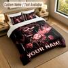 3Pcs Bedding Set Custom Name Text, 1 Sheet 2 Pillowcases Home Bed DecorThe Conjuring Annabelle