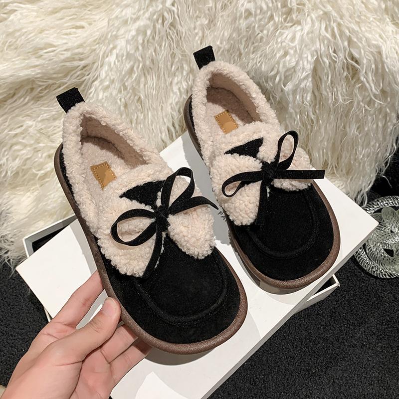2024 женская осенне-зимняя бархатная обувь, теплая хлопковая обувь для мам, обувь на плоской подошве для беременных