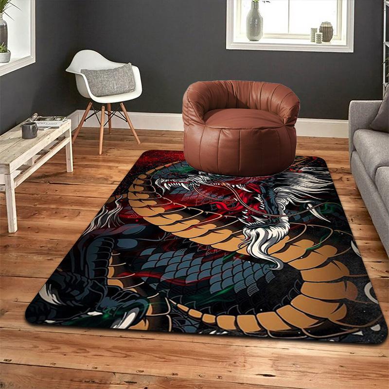 Dragon Rug Floor Mat for Living Room or Bedroom Soft and Comfortable Carpet a Gift for Birthday and Holiday.MFF0918139