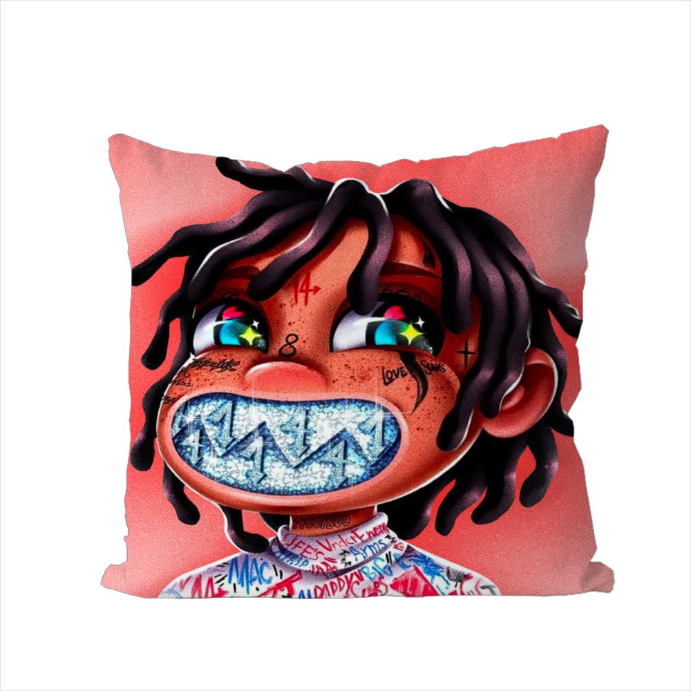 RAPPER TTrippie Redd Pillow Case For Car Sofa Decorative Home Doublesided Print Plush Square Throw Pillow Cushion Cover