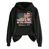 Ladies Fashion Casual Long Sleeve Printed Round Neck Hoodie Pullover Top