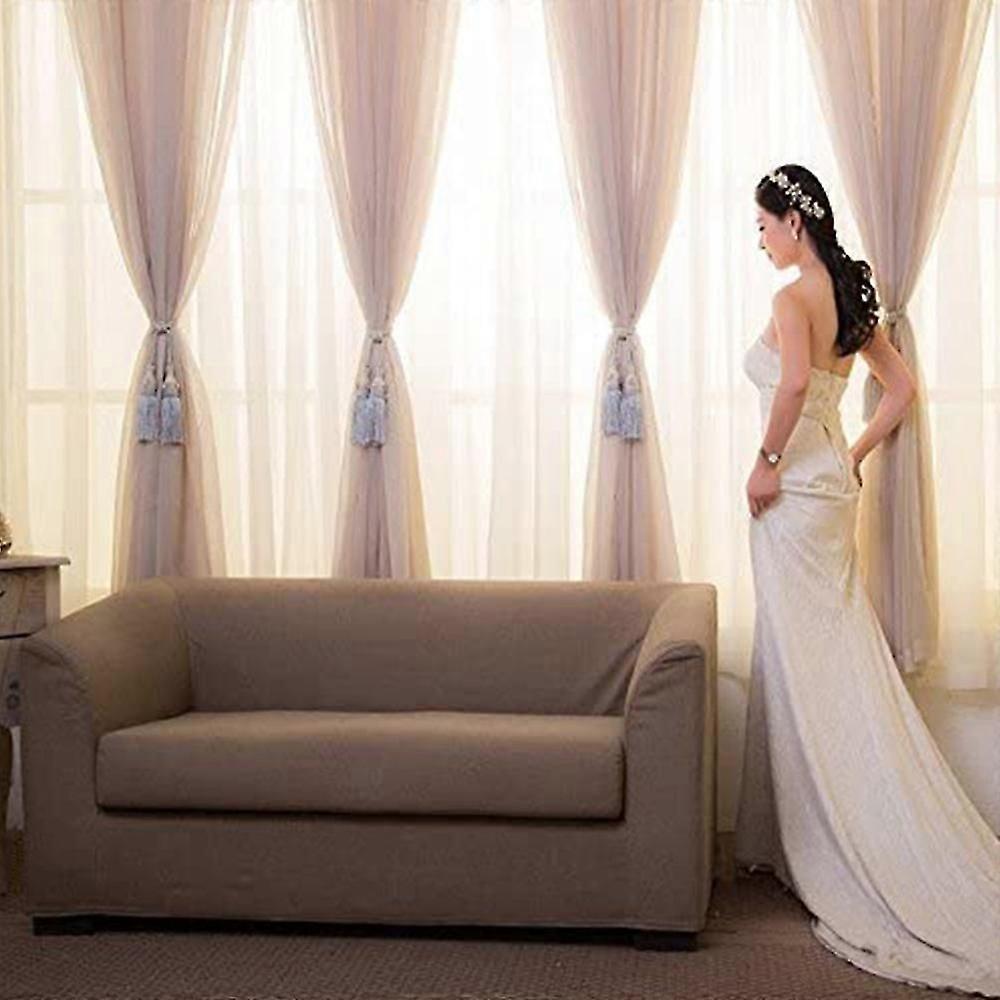 2pcs Lantern Single Hanging Ball Tassels Curtains Buckle Sling Binding