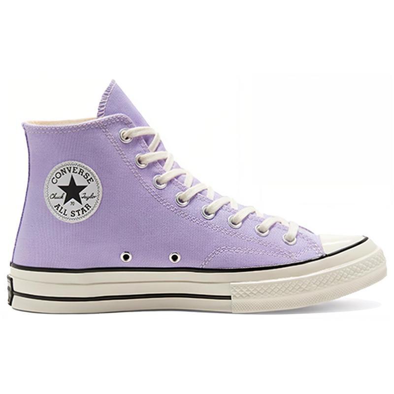 Converse 1970-е Chuck Taylor All Star Модные Повседневные Универсальные Высокие парусиновые кеды Унисекс Цвет Таро Фиолетовый