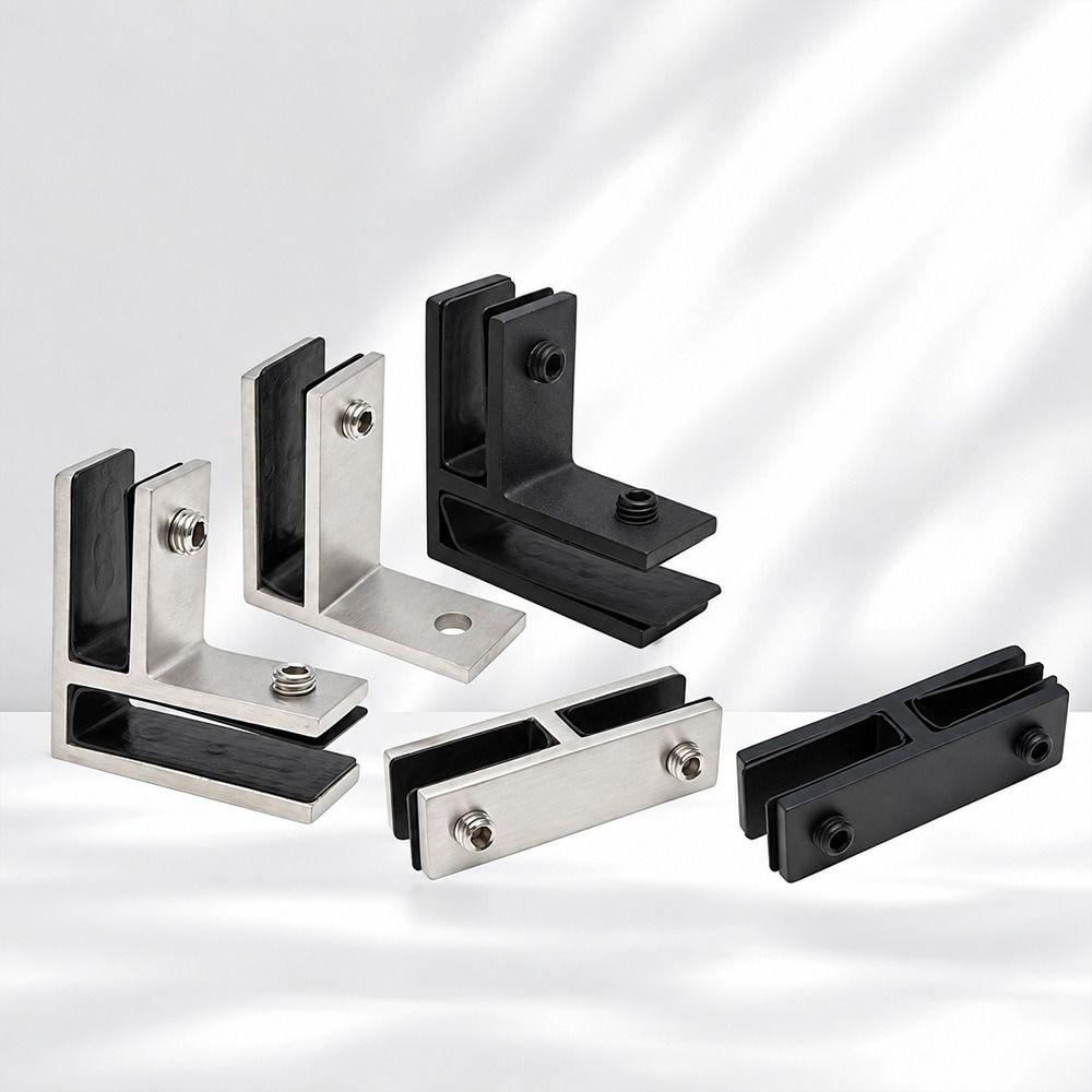 Satin Finish Glass Clamp Bracket Stainless Steel Heavy Duty Glass Clip For Railing