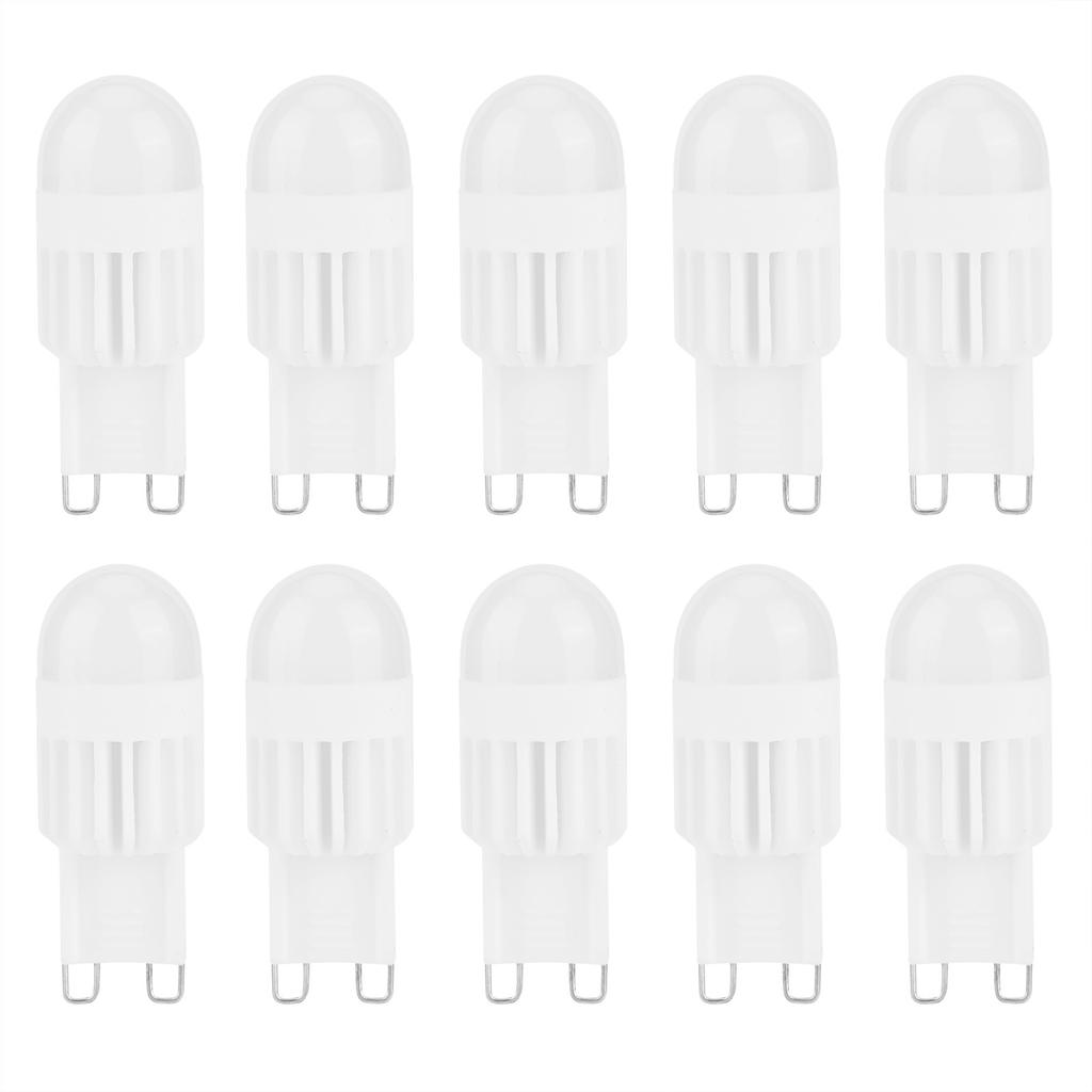 10 шт. лампочек G9 3 Вт 5LED двухконтактный источник света для люстры потолочный светильник теплый белый 110 В