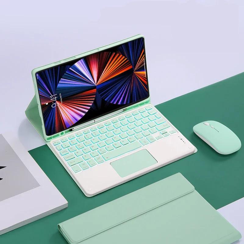 Чехол для iPad 11-го и 10-го поколений с клавиатурой и тачпадом, подсветка клавиатуры, для iPad 11 дюймов A16 10-го поколения 10.9