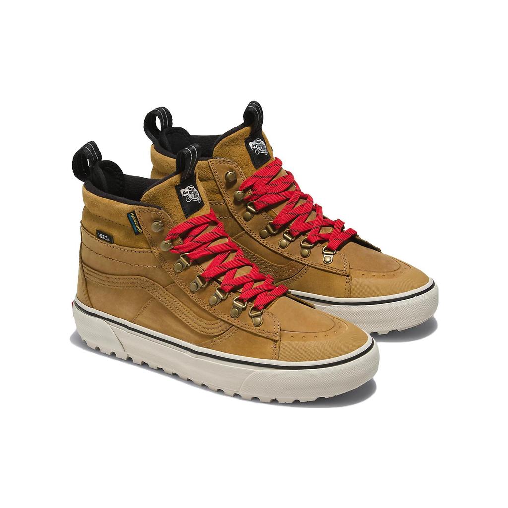 Vans Sk8 Модные Прочные Дышащие Высокие Кеды для Скейтбординга Унисекс Кроссовки Коричневые VN0009QMJM9