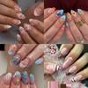 24Pcs 3D Gel False Nail Full Cover Fake Nail Tips French Press on Nails  Women