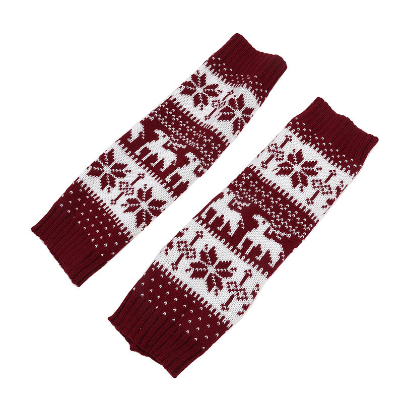 Рождественские носки для ботинок, женские зимние гетры, эластичные, до щиколотки, с напуском, терможенские вязаные гетры со снежинками