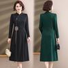 Spring & Autumn 2024 Chinese Style Cheongsam Dress for Middle-Aged & Elderly Women