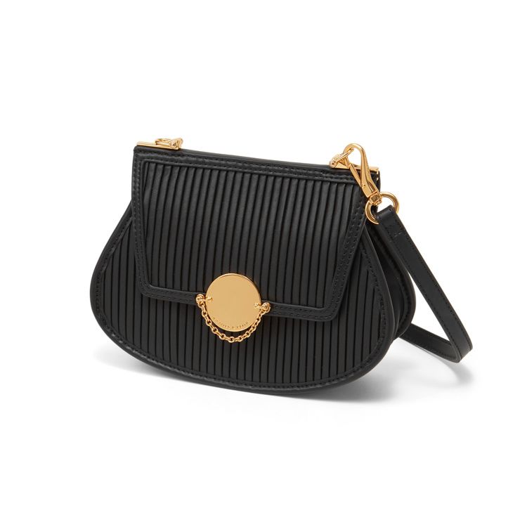 Charles & Keith Vintage Textured Chain Crossbody Bag Women Handbags Chalk Yellow Black CK2-80671389