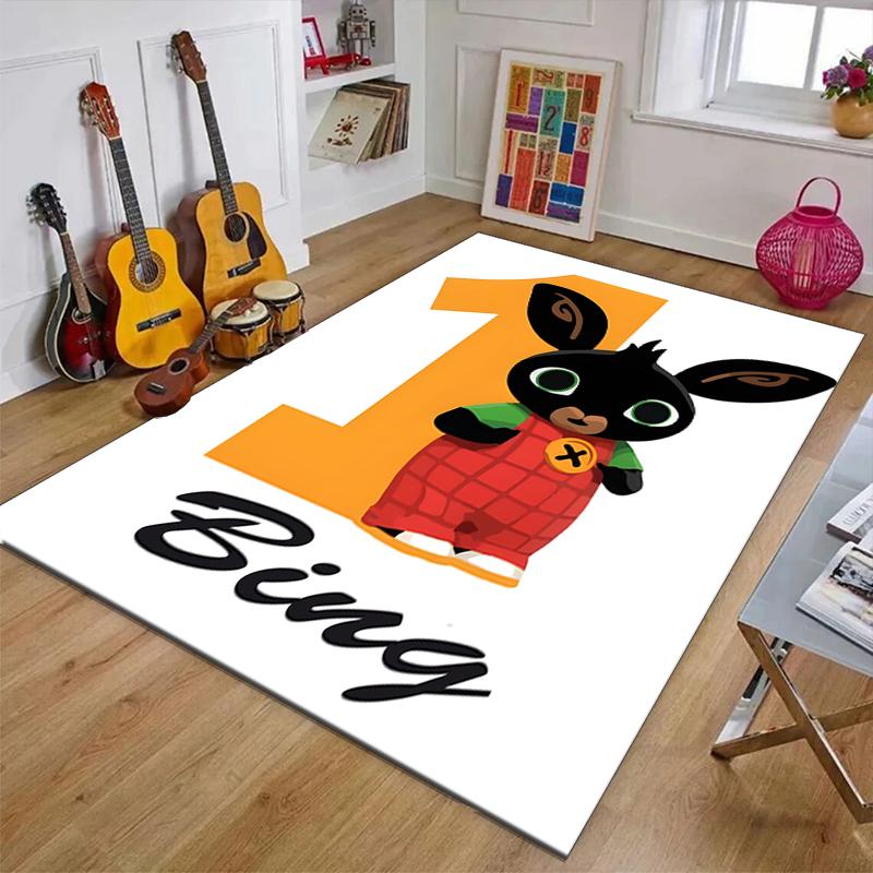 Bing Bunny Polyester Carpet, Soft Indoor Mat for Office Chair, Living Room, Computer Desk - Decorative Home Office Rug Design
