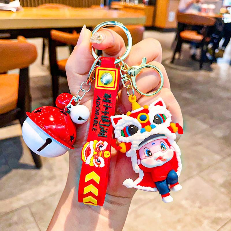 Playful Silicone Snake Year Keychain With Traditional Chinese Elements For Memorable Presents