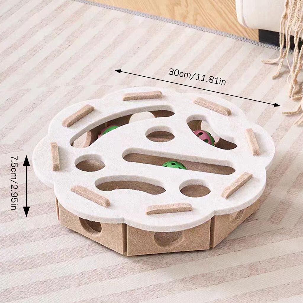 Interactive Puzzle Maze Felt Box for Cats Fun Pet Toyfor Indoor Kittens Adult Cat Puzzle Box Boredom Relief Toys