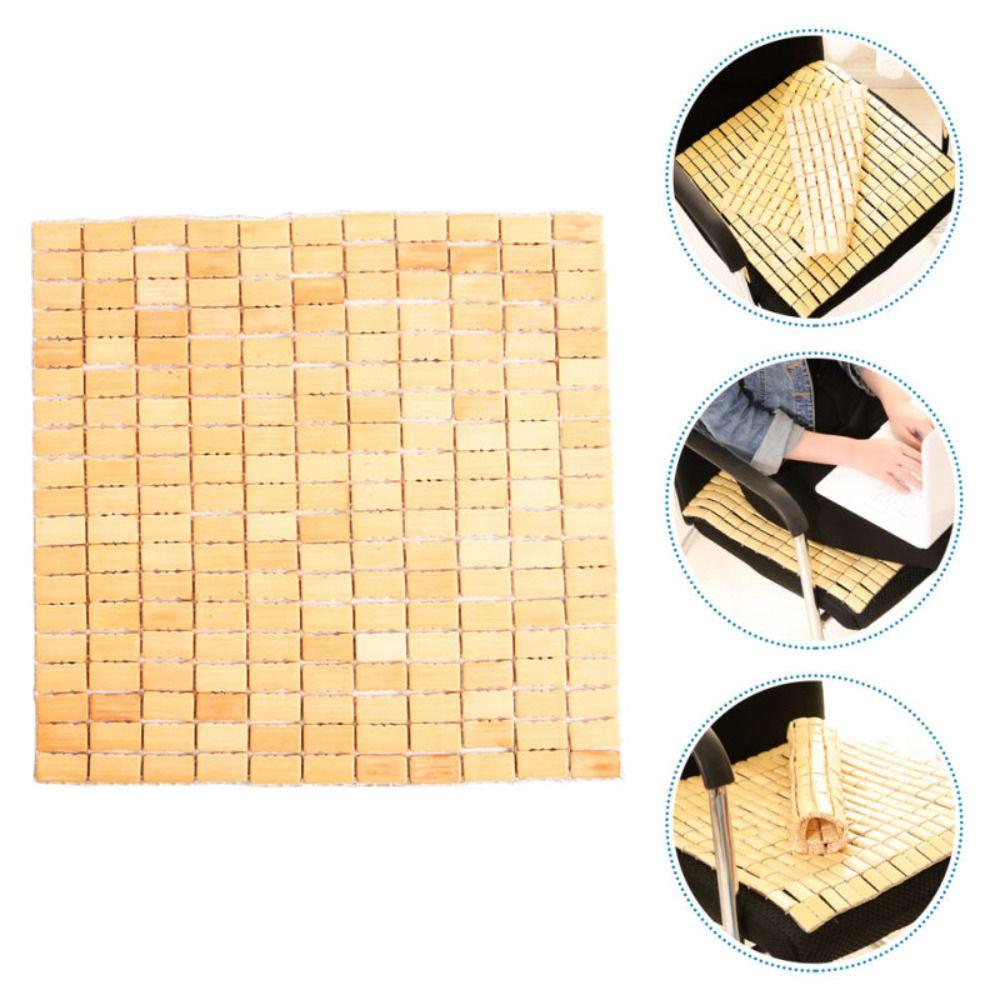 High Ventilation Summer Seat Mat Cool Cooling Chair Cover Bamboo Seat Cushion Summer
