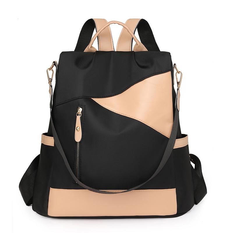 Рюкзак Женский рюкзак из мягкой кожи контрастного цвета