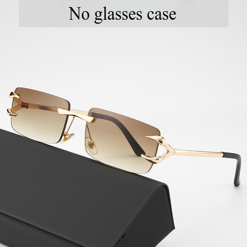 Бескаркасные Новые Солнцезащитные очки Ретро Квадратные Солнцезащитные очки с защитой от УФ-лучей Женские/Мужские