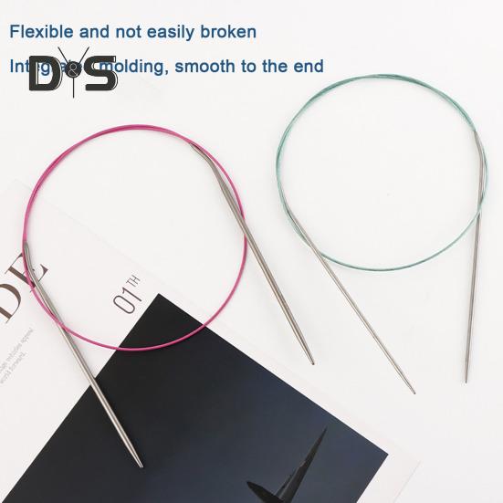 Вязальные спицы с эластичной веревкой, круговые спицы с размерами ММ, американские круглые спицы из нержавеющей стали для вязания своими руками, проекты ручной работы