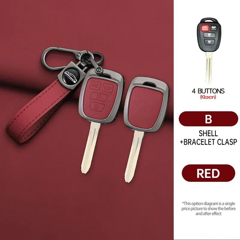 Кожаный корпус пульта дистанционного ключа из сплава цинка TOY43/TOY47 с 2/3/4 кнопками для Toyota Camry Avalon Corolla Matrix RAV4 Venza Yaris