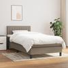 Box Spring Bed with Mattress Taupe 90 x 200 cm Fabric