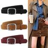 Maillard Belt Women's Suede Belt Women's Retro Old Needle Buckle with Jeans, High-end New Belt