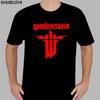Новая Wolfenstein Знаменитая Игровая Логотип Мужская Черная Футболка Размер S До 5XL Футболка Повседневная С коротким рукавом Игровая Рубашка Топ