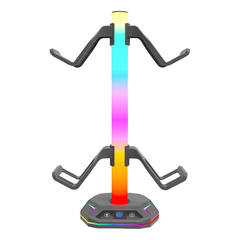 Держатель для наушников Держатель для игрового контроллера Стенд для гарнитуры PS5 RGB 9 режимов освещения Держатель для контроллера для PS5/PS4/Xbox/Switch Pro