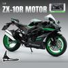 1/9 Kawasaki ZX10R Ninja Литой из сплава Модель мотоцикла Игрушечный транспорт Коллекция Звук и свет Внедорожный Мотоцикл Игрушки Машина