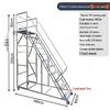 JINGGENG 304 Stainless Steel Mobile Industrial Platform Ladder