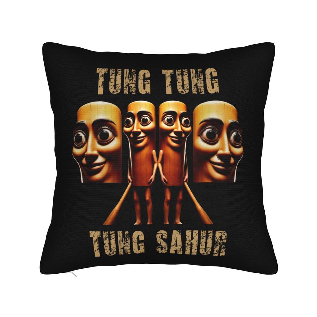 There is Motion at Your Front Door Tung Tung Tung sahur Meme Pillowcase Cushion Cover Gift Pillow Case Cover Home Wholesale