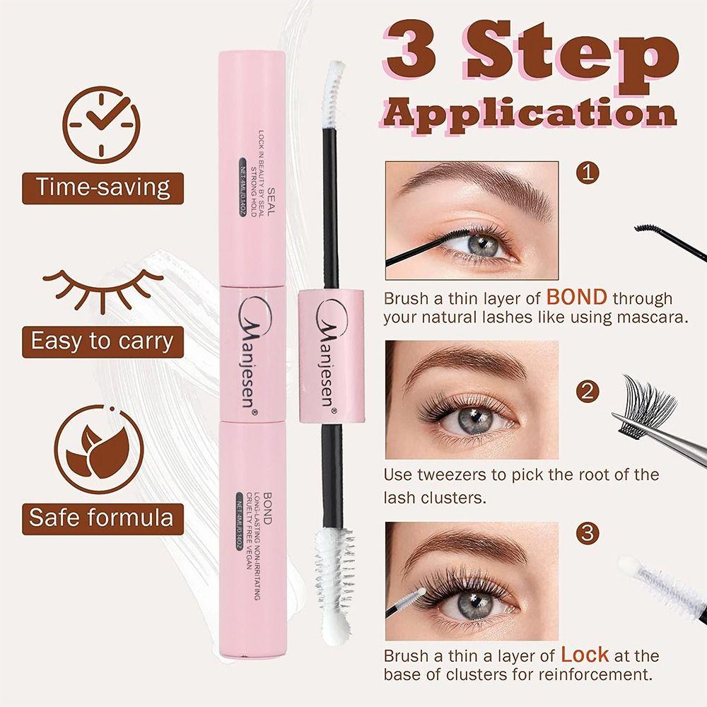 Водонепроницаемый клей для кластерных ресниц 10 мл Клей 2 в 1 DIY Lash Bond and Seal для кластерных ресниц