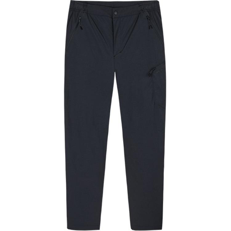 Anta Спортивные брюки Outdoor Series Straight Leg Lace-Up Mid Rise из дышащего трикотажа для мужчин, базовые, черные 152430515-3