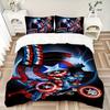 3Pcs Captain America Shield Bedding Set Soft Fabric Duvet Cover Pillowcases Home Xmas Halloween Gift 1 Duvet Cover 2 Pillowcase Es120