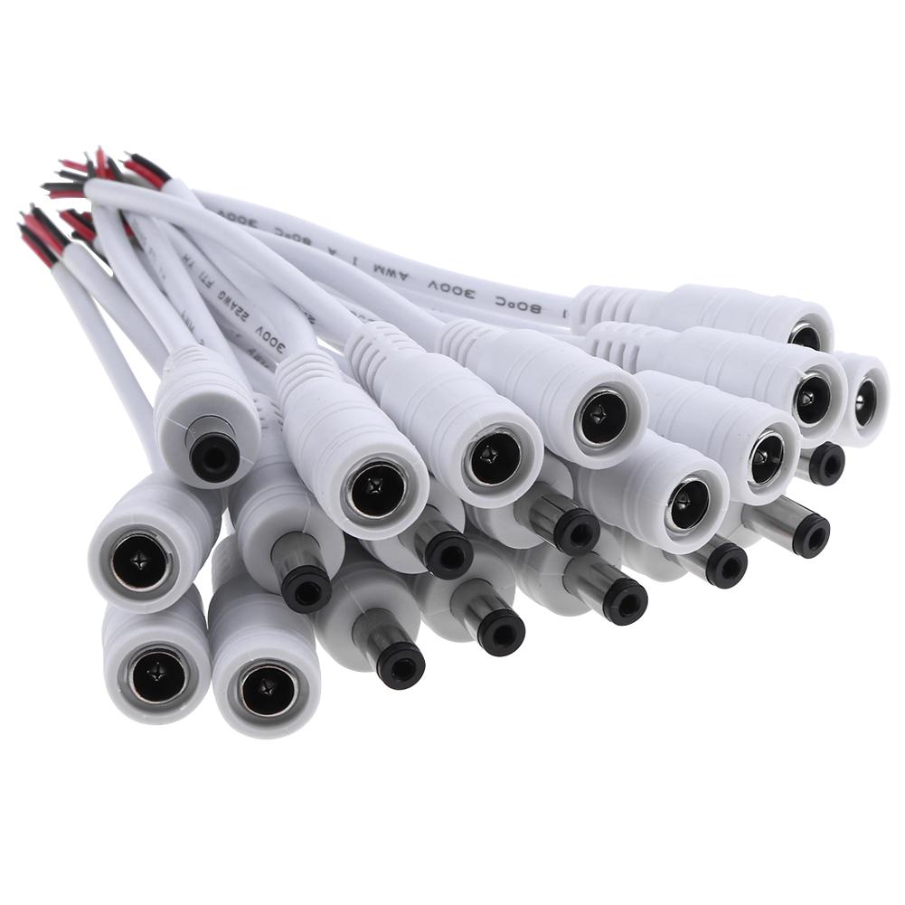 10 шт. 5,5x2,1 постоянного тока «папа/гнездо» кабельный разъем для светодиодной ленты(К) Делавэр