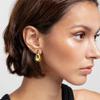 Golden Dome Drop Earrings for Women Glossy Stainless Steel Thick Teardrop Earring Jewelry Wholesale