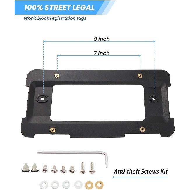 JOYTUTUS Rear License Plate Frame Holder Compatible With BMW 2005- 1 2 3 4 5 6 X Series 2002- Mini Cooper 51187160607&511882380615&5118823806,