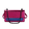 Women's K-G Colorful Splicing Chain Bag Fashionable And Versatile Color Blocking Bag Single Shoulder Crossbody Bag