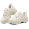 Skechers Кроссовки-ботинки на шнуровке "Медовый пирог" Сетчатые Дышащие Увеличивающие рост Низкие Папины кроссовки Женские кеды Белый Розовый 177229-WPK