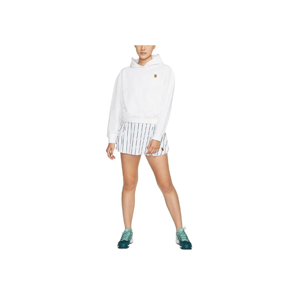 Nike Вышитый логотип с капюшоном женские толстовки белые DC3581-100