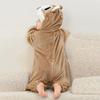 Осенне-зимняя фланелевая одежда для ползания, детские пижамы, детский фланелевый комбинезон с животными