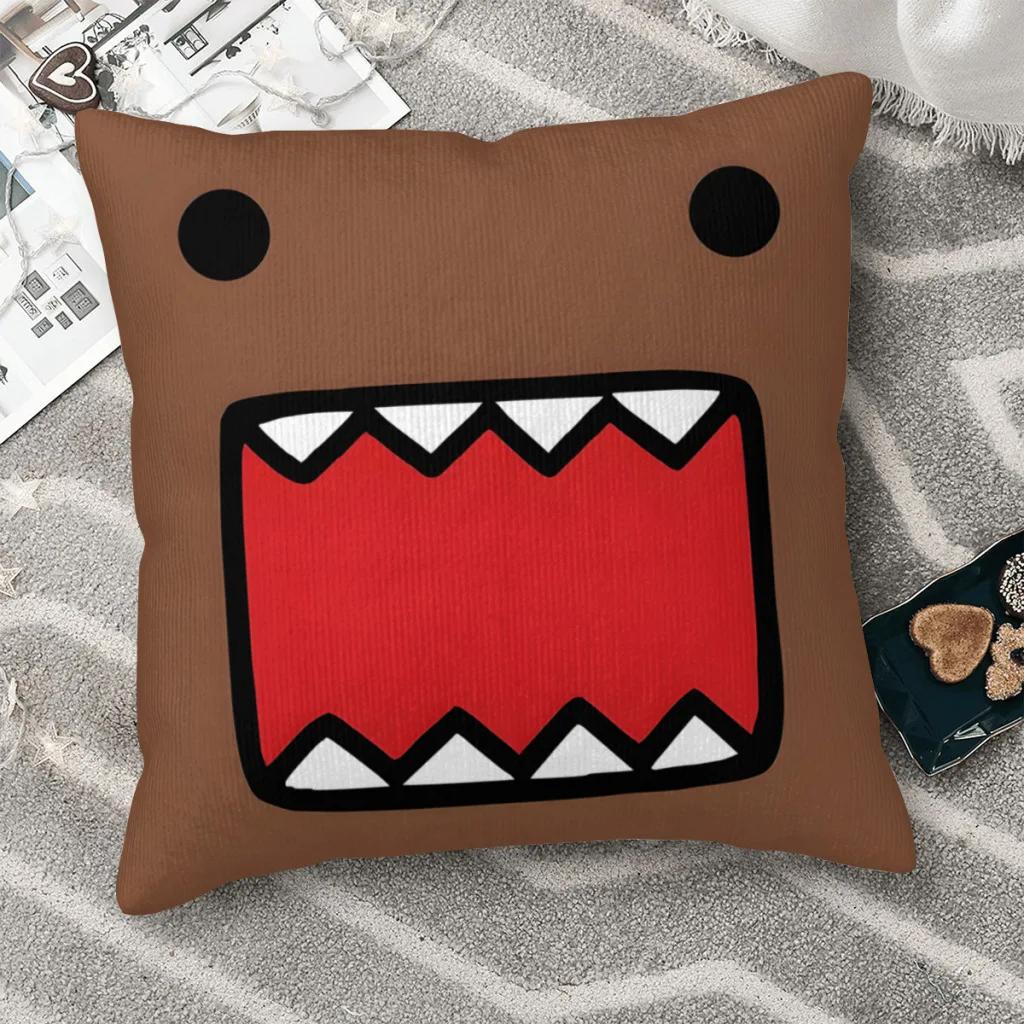 Face Hug Pillowcase Cute Domo Kun Backpack Cojines Sofa Diy Printed Office Coussin Covers Decorative