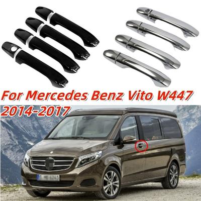 Для Mercedes Benz Vito W447 V-Class 2014 2015 2016 2017 2018 Глянцевый черный Накладки на ручки дверей автомобиля Стайлинг Аксессуары