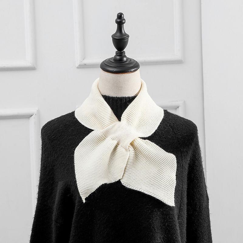 1PC Women's Knitted Cross Scarf for Warmth Softness Lightness and Fashion
