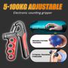 Силовой тренажер с ручным захватом, счетный, 5–100 кг, регулируемый, для мужчин и женщин, электронный тренажер для предплечий, укрепитель мышц, разработчик, оборудование для фитнеса