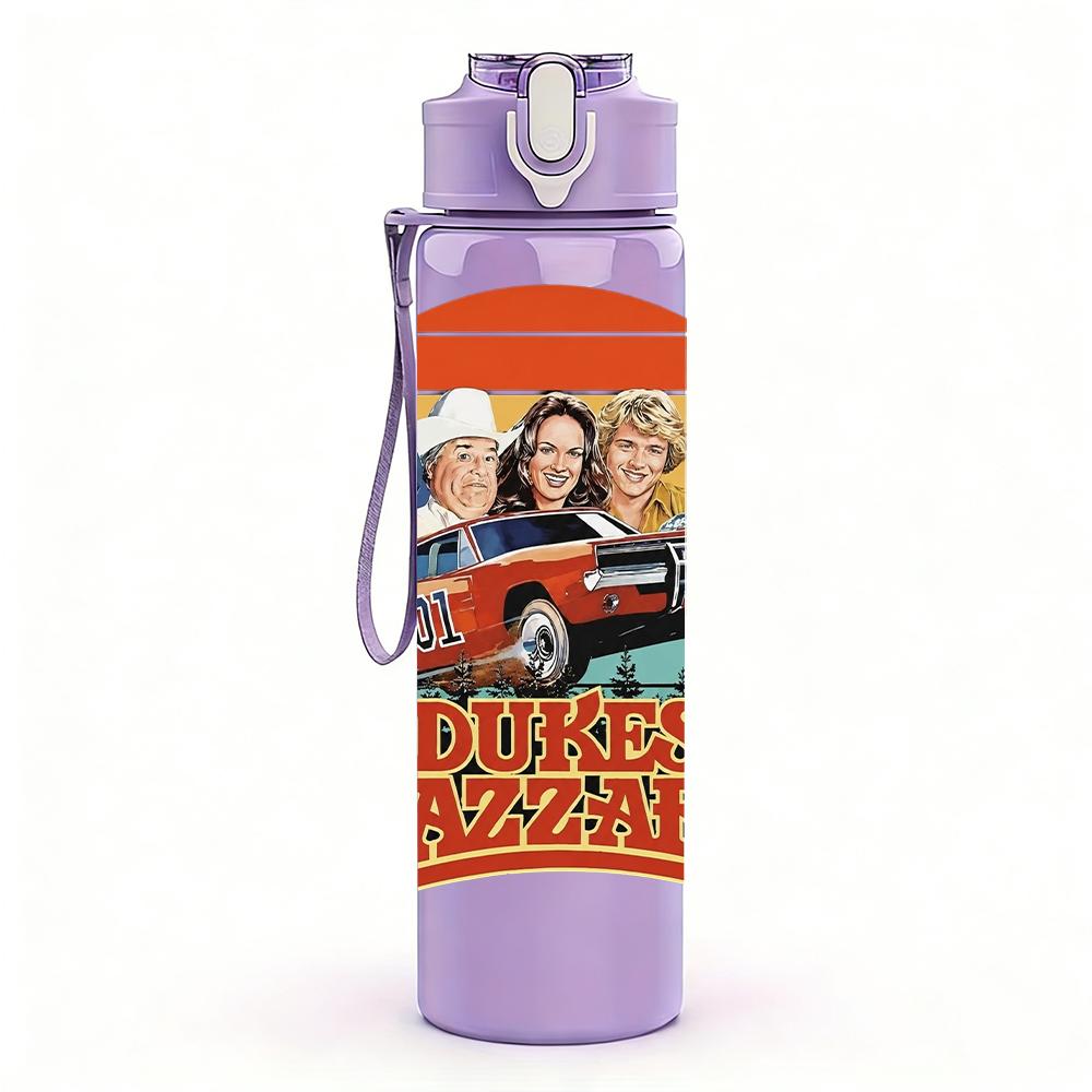 1PC Retro Group Beach Family Photo Print 750ml Portable Sports Water Bottle Leakproof Travel Gym Drink Cup